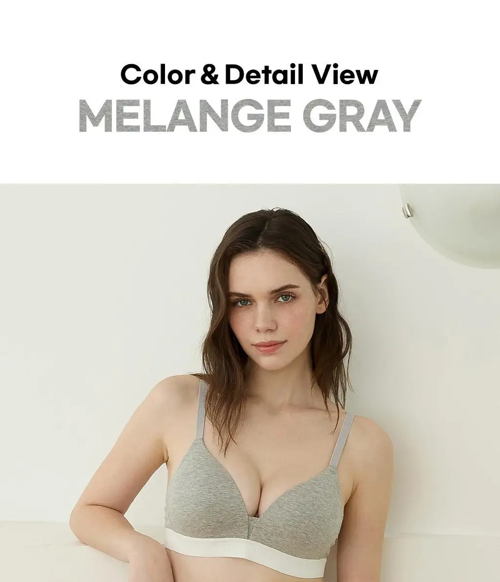[Wonderbra] 볼륨 스포츠 아웃밴드 노와이어 브라팬티 2종세트 멜란지그레이 WBW5N30_T 상세페이지 15